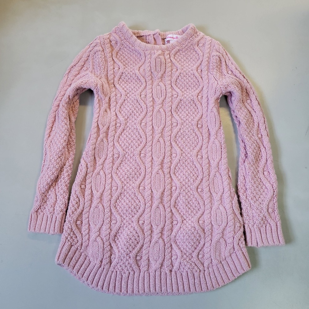 Tommy Bahama Girl's 4T Pink Sparkling Sweater‎ Dress - Picture 3 of 9